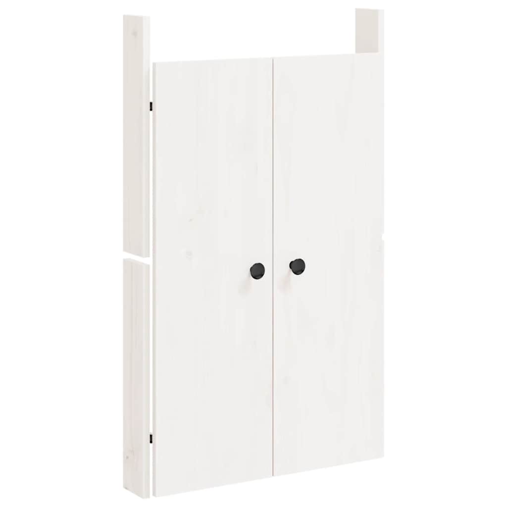 vidaXL Türen für Outdoor-Küche MEPPEL Weiß 50x9x82 cm Massivholz Kiefer
