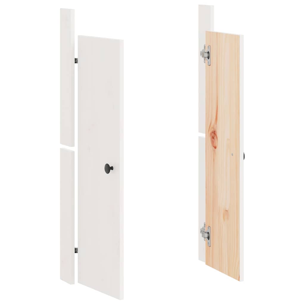 vidaXL Türen für Outdoor-Küche MEPPEL Weiß 50x9x82 cm Massivholz Kiefer