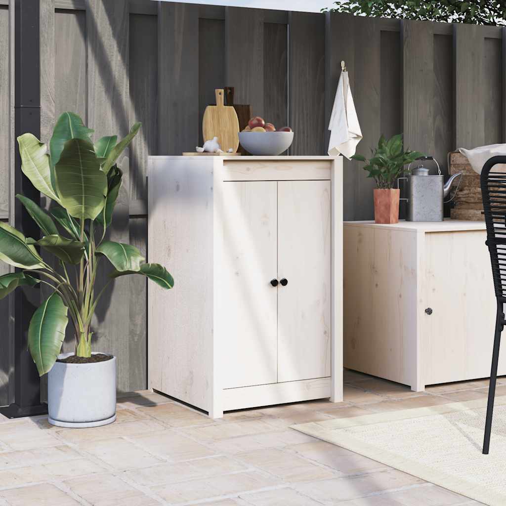 vidaXL Türen für Outdoor-Küche MEPPEL Weiß 50x9x82 cm Massivholz Kiefer