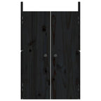 vidaXL Türen für Outdoor-Küche MEPPEL 2 Stk. Schwarz 50x9x82 cm Kiefernholz