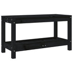 vidaXL Gartenbank Schwarz 82,5x35x45 cm Massivholz Kiefer