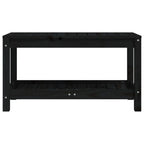 vidaXL Gartenbank Schwarz 82,5x35x45 cm Massivholz Kiefer
