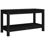 vidaXL Gartenbank Schwarz 82,5x35x45 cm Massivholz Kiefer