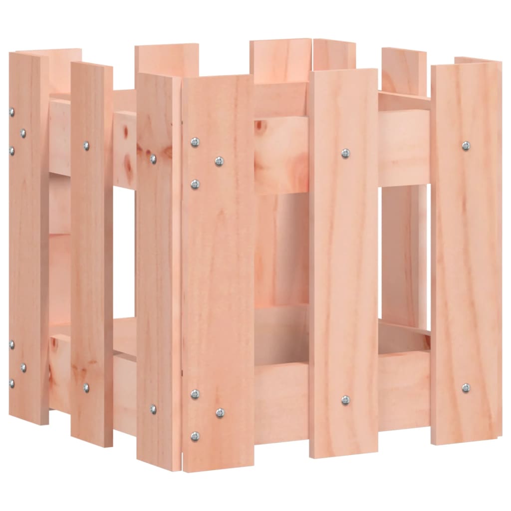 vidaXL Pflanzkübel Lattenzaun-Design 30x30x30 cm Massivholz Douglasie