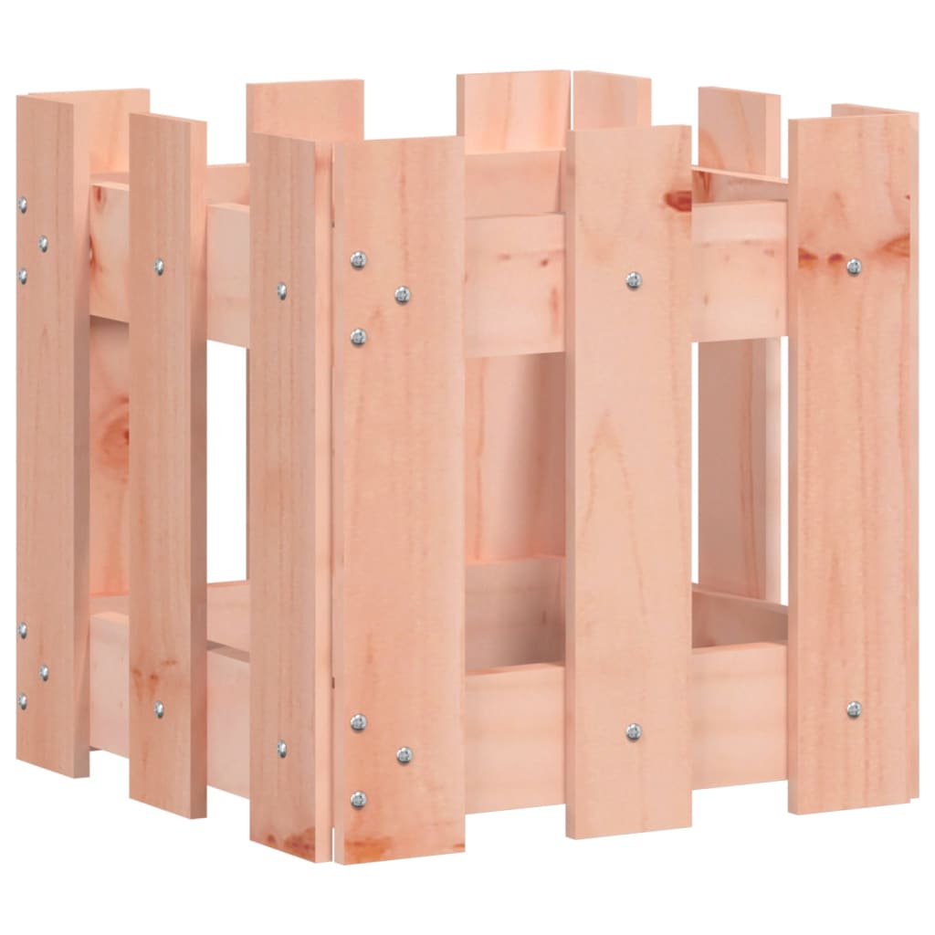 vidaXL Pflanzkübel Lattenzaun-Design 30x30x30 cm Massivholz Douglasie