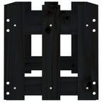 vidaXL Hochbeet Latten-Design Schwarz 100x30x30 cm Massivholz Kiefer