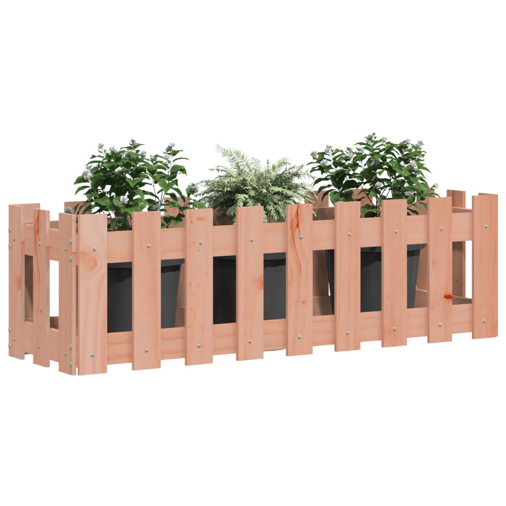vidaXL Hochbeet Lattenzaun-Design 100x30x30 cm Massivholz Douglasie
