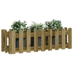 vidaXL Hochbeet Lattenzaun-Design 100x30x30 cm Kiefernholz Imprägniert