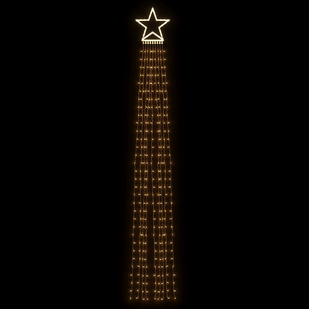 vidaXL Weihnachtsbaum-Beleuchtung 320 LEDs Warmweiß 375 cm