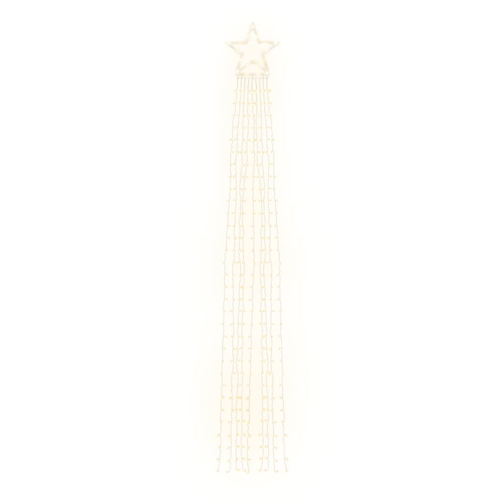 vidaXL Weihnachtsbaum-Beleuchtung 320 LEDs Warmweiß 375 cm