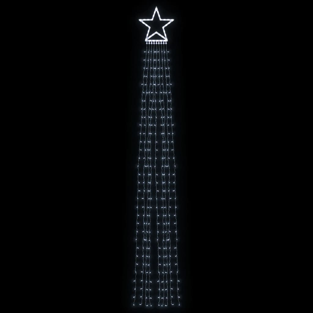vidaXL Weihnachtsbaum-Beleuchtung 320 LEDs Kaltweiß 375 cm