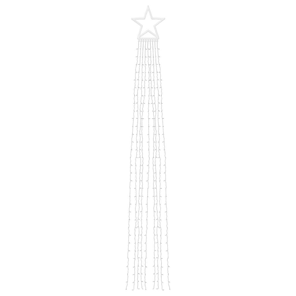 vidaXL Weihnachtsbaum-Beleuchtung 320 LEDs Kaltweiß 375 cm