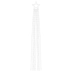 vidaXL Weihnachtsbaum-Beleuchtung 320 LEDs Kaltweiß 375 cm