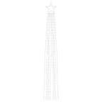 vidaXL Weihnachtsbaum-Beleuchtung 320 LEDs Blau 375 cm