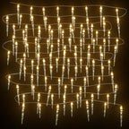 vidaXL Weihnachts-Eiszapfen-Licht 100 LEDs Warmweiß 10 m Acryl PVC