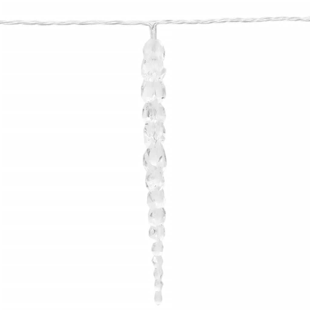 vidaXL Weihnachts-Eiszapfen-Licht 100 LEDs Warmweiß 10 m Acryl PVC