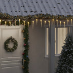 vidaXL Weihnachts-Eiszapfen-Licht 100 LEDs Warmweiß 10 m Acryl PVC