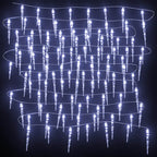vidaXL Weihnachts-Eiszapfen-Licht 200 LEDs Kaltweiß 20 m Acryl PVC