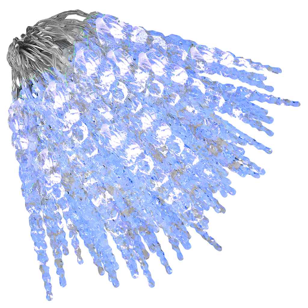 vidaXL Eiszapfen-Lichterkette 200 LEDs Blau 20 m Acryl PVC