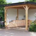 vidaXL Outdoor-Küchenschränke MEPPEL 3 Stk. Massivholz Kiefer