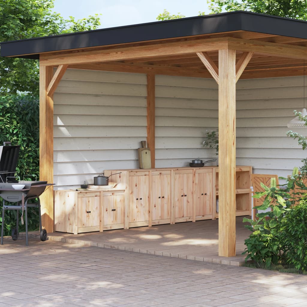 vidaXL Outdoor-Küchenschränke MEPPEL 3 Stk. Massivholz Kiefer