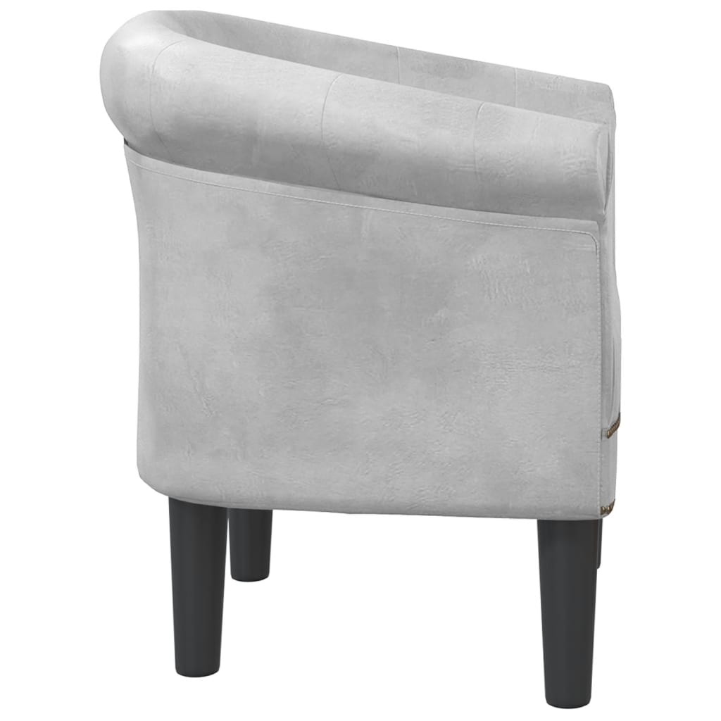 vidaXL Clubsessel Silbern Kunstleder