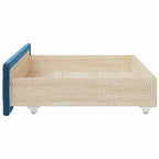 vidaXL Bettschubladen 2 Stk. Blau Holzwerkstoff und Samt