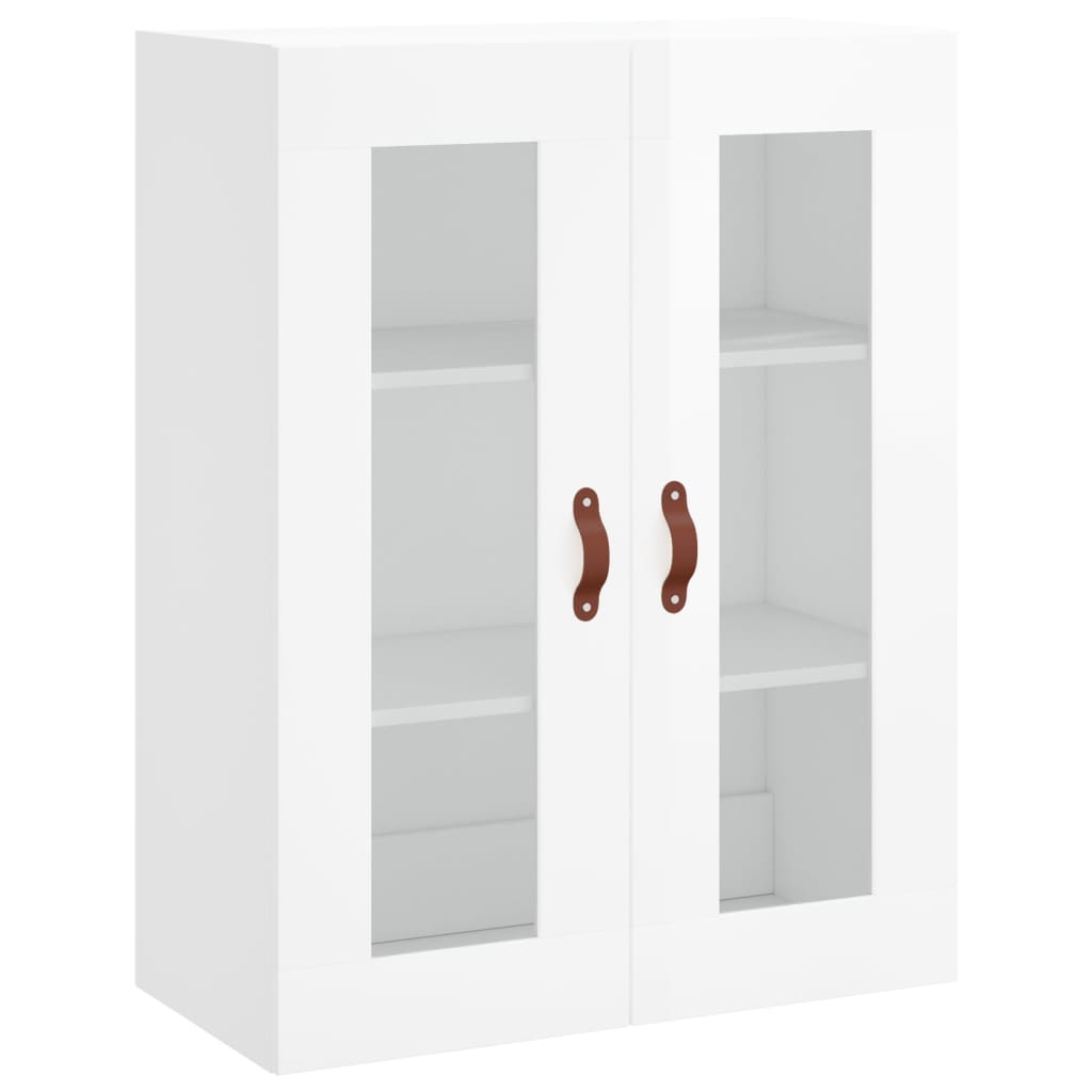 vidaXL Wandschrank Hochglanz-Weiß 69,5x34x90 cm