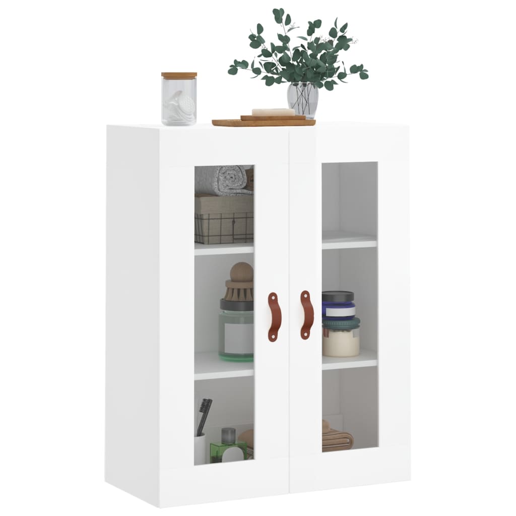 vidaXL Wandschrank Hochglanz-Weiß 69,5x34x90 cm