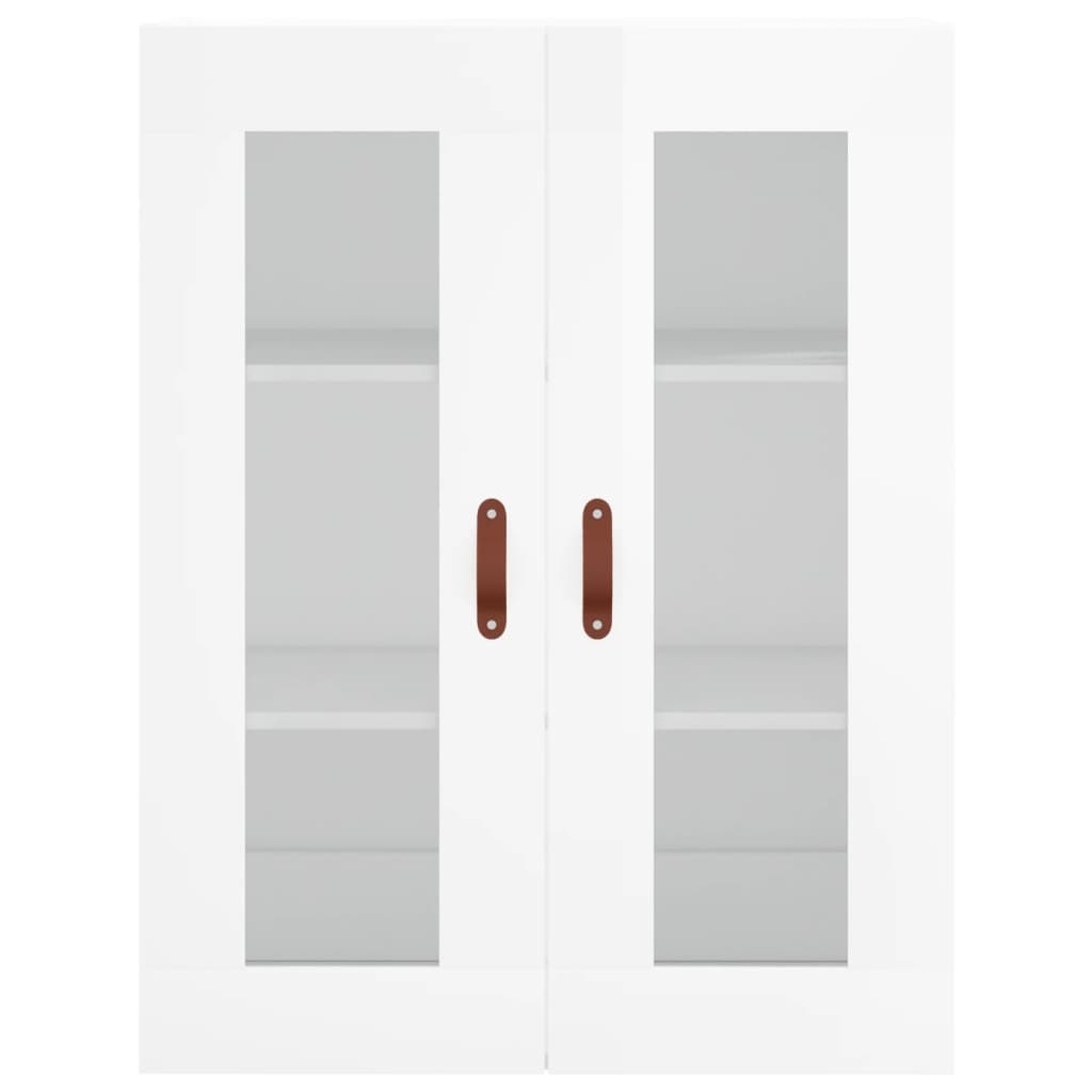 vidaXL Wandschrank Hochglanz-Weiß 69,5x34x90 cm