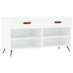 vidaXL Schuhbank Weiß 102x35x55 cm Holzwerkstoff