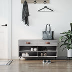 vidaXL Schuhbank Grau Sonoma 102x35x55 cm Holzwerkstoff