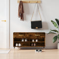 vidaXL Schuhbank Räuchereiche 102x35x55 cm Holzwerkstoff