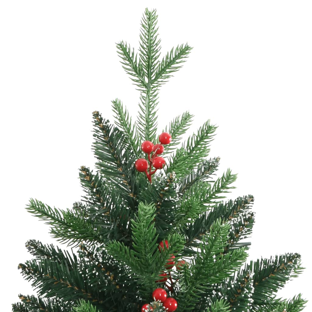 vidaXL Künstlicher Weihnachtsbaum Klappbar mit Roten Beeren 120 cm