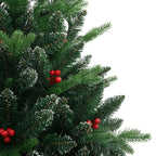 vidaXL Künstlicher Weihnachtsbaum Klappbar mit Roten Beeren 120 cm