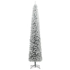 vidaXL Weihnachtsbaum Schlank mit Ständer Beschneit 270 cm PVC