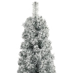 vidaXL Weihnachtsbaum Schlank mit Ständer Beschneit 270 cm PVC