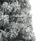 vidaXL Weihnachtsbaum Schlank mit Ständer Beschneit 270 cm PVC