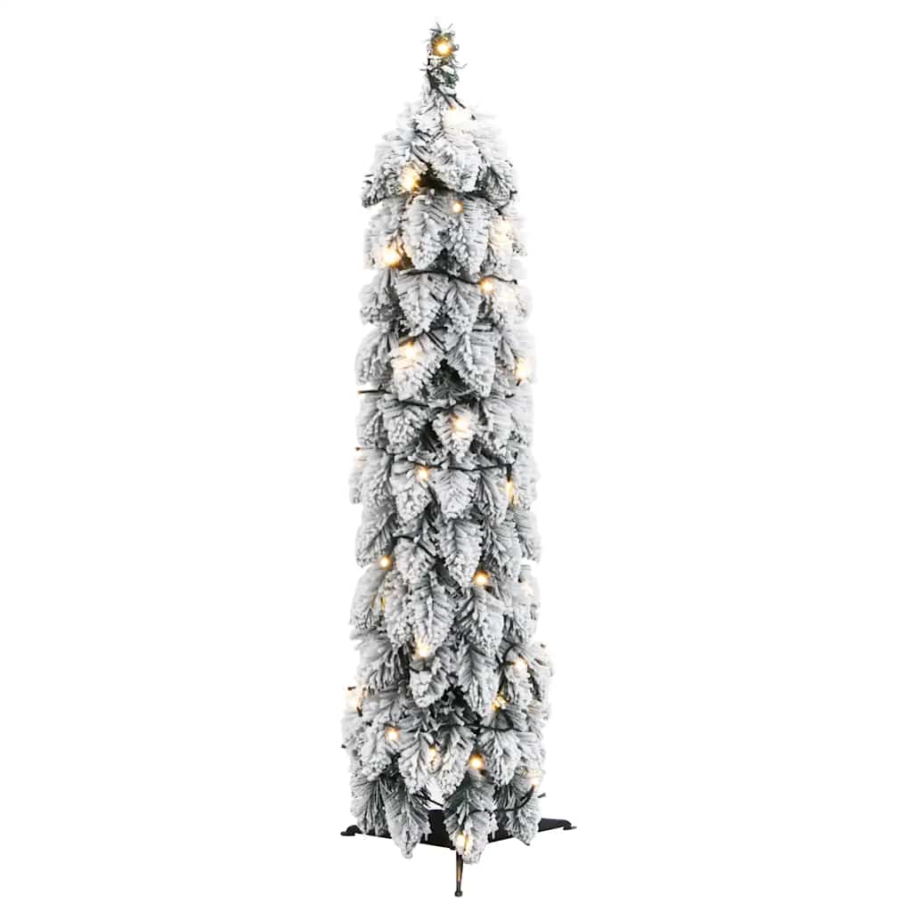 vidaXL Künstlicher Weihnachtsbaum Beleuchtung & Schnee 45 LEDs 90 cm