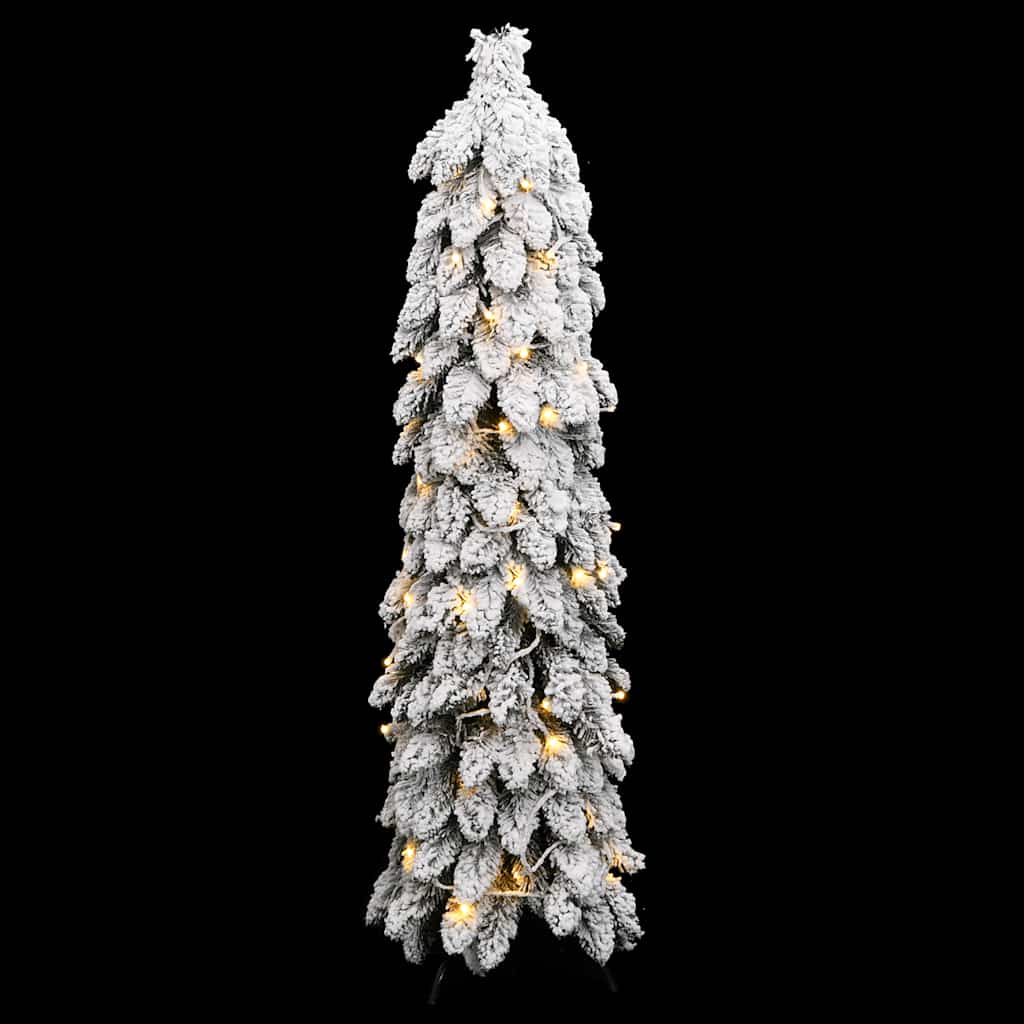 vidaXL Künstlicher Weihnachtsbaum Beleuchtung & Schnee 60 LEDs 120 cm