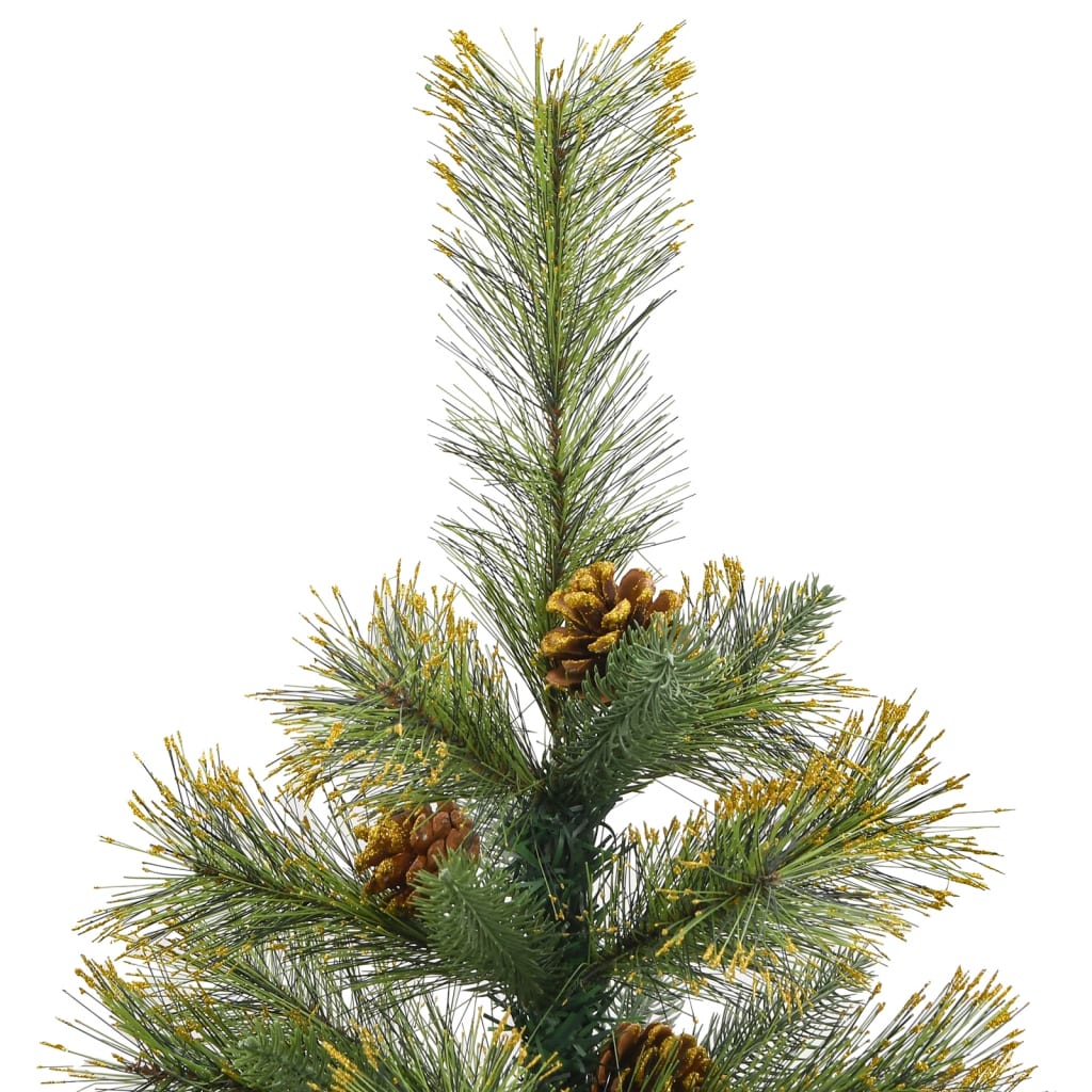 vidaXL Künstlicher Weihnachtsbaum Klappbar mit Zapfen 120 cm