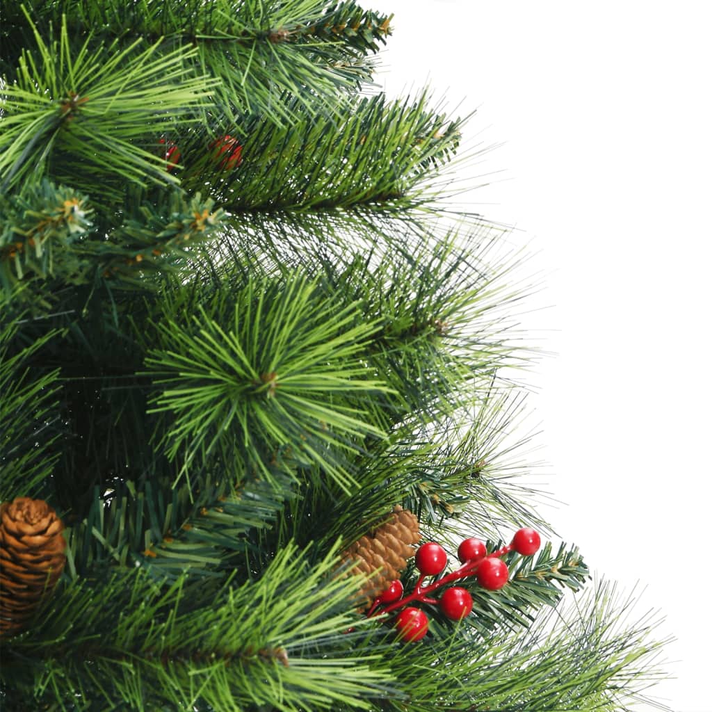 vidaXL Künstlicher Weihnachtsbaum Klappbar mit Zapfen & Beeren 120 cm