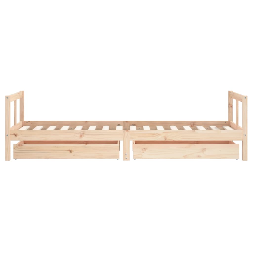 vidaXL Kinderbett mit Schubladen 80x200 cm Massivholz Kiefer