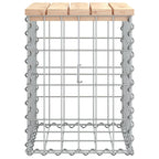 vidaXL Gartenbank aus Gabionen 33x31x42 cm Massivholz Kiefer