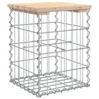 vidaXL Gartenbank aus Gabionen 33x31x42 cm Massivholz Kiefer