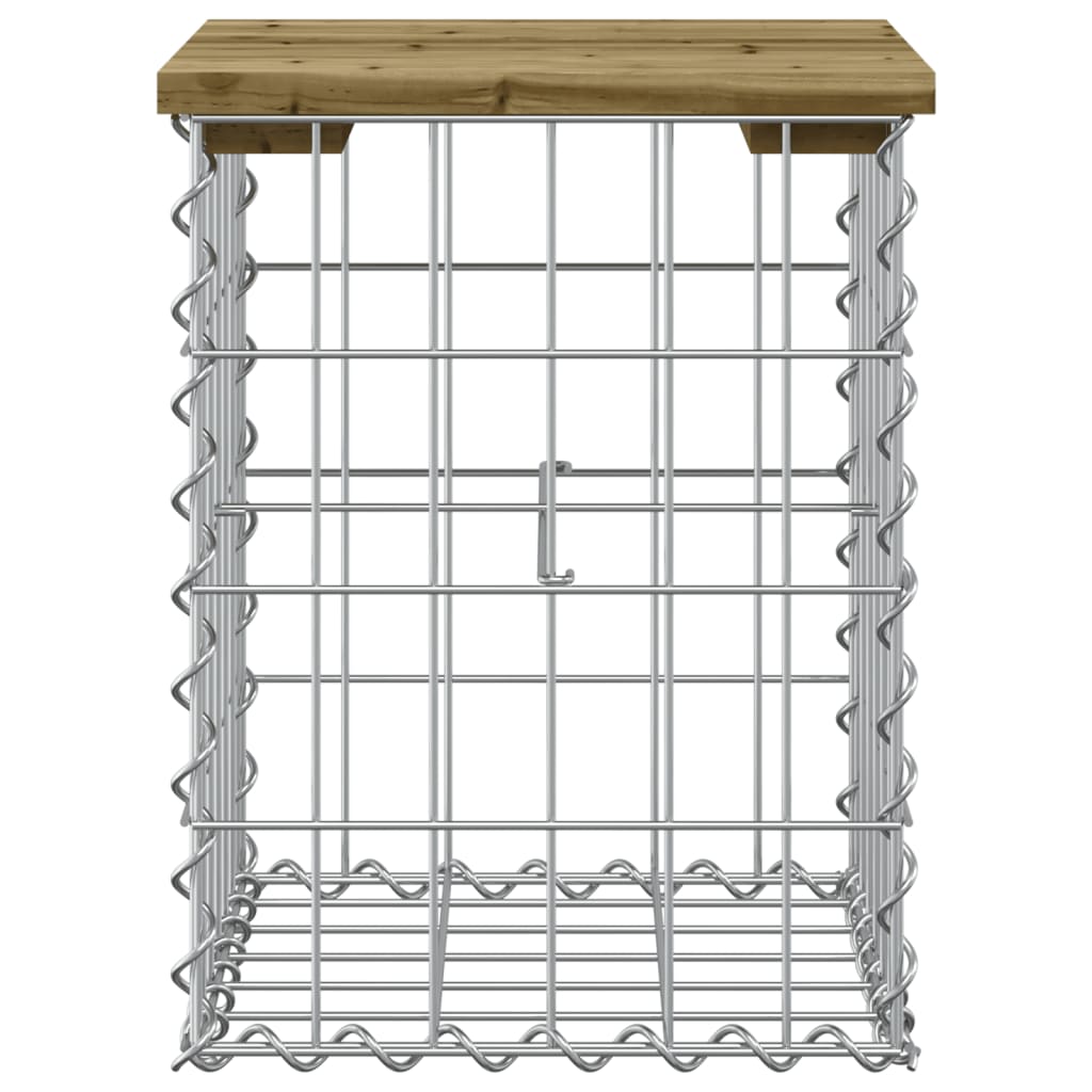 vidaXL Gartenbank aus Gabionen 33x31x42 cm Kiefernholz Imprägniert