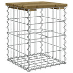 vidaXL Gartenbank aus Gabionen 33x31x42 cm Kiefernholz Imprägniert