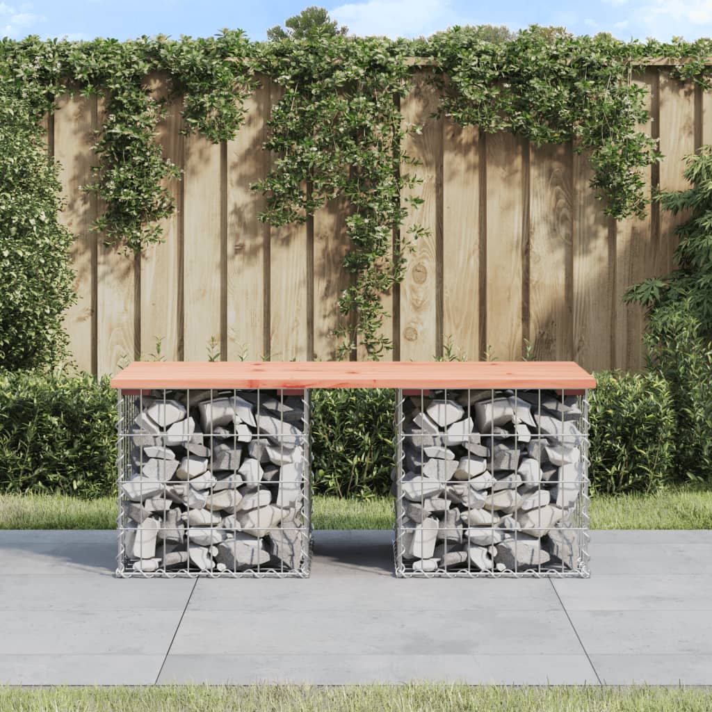 vidaXL Gartenbank aus Gabionen 33x31x42 cm Massivholz Douglasie