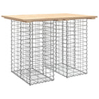vidaXL Gartentisch aus Gabionen 100x70x72 cm Massivholz Kiefer