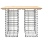 vidaXL Gartentisch aus Gabionen 100x70x72 cm Massivholz Kiefer